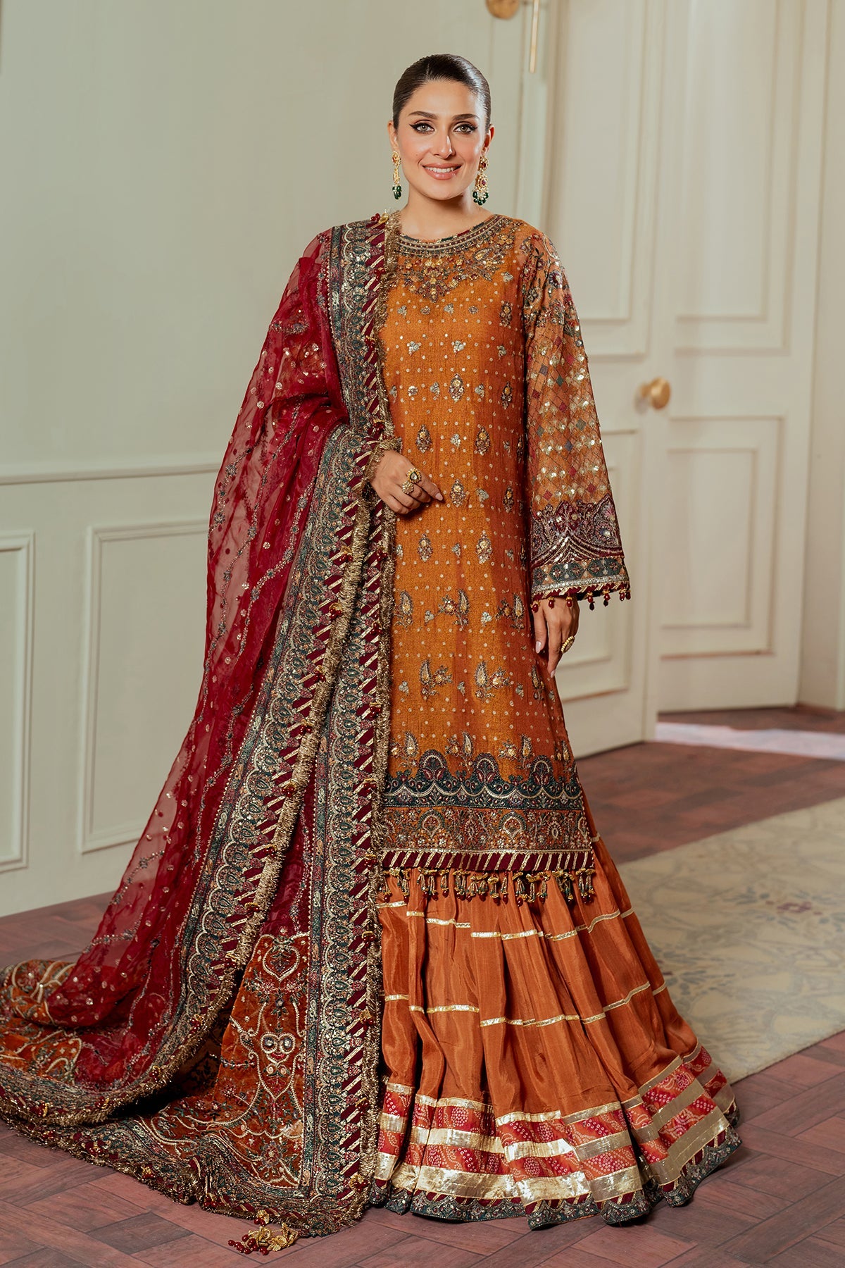 Baroque Un Stitched Collection 25 - Embroidered Net CH13-01 - Image 4