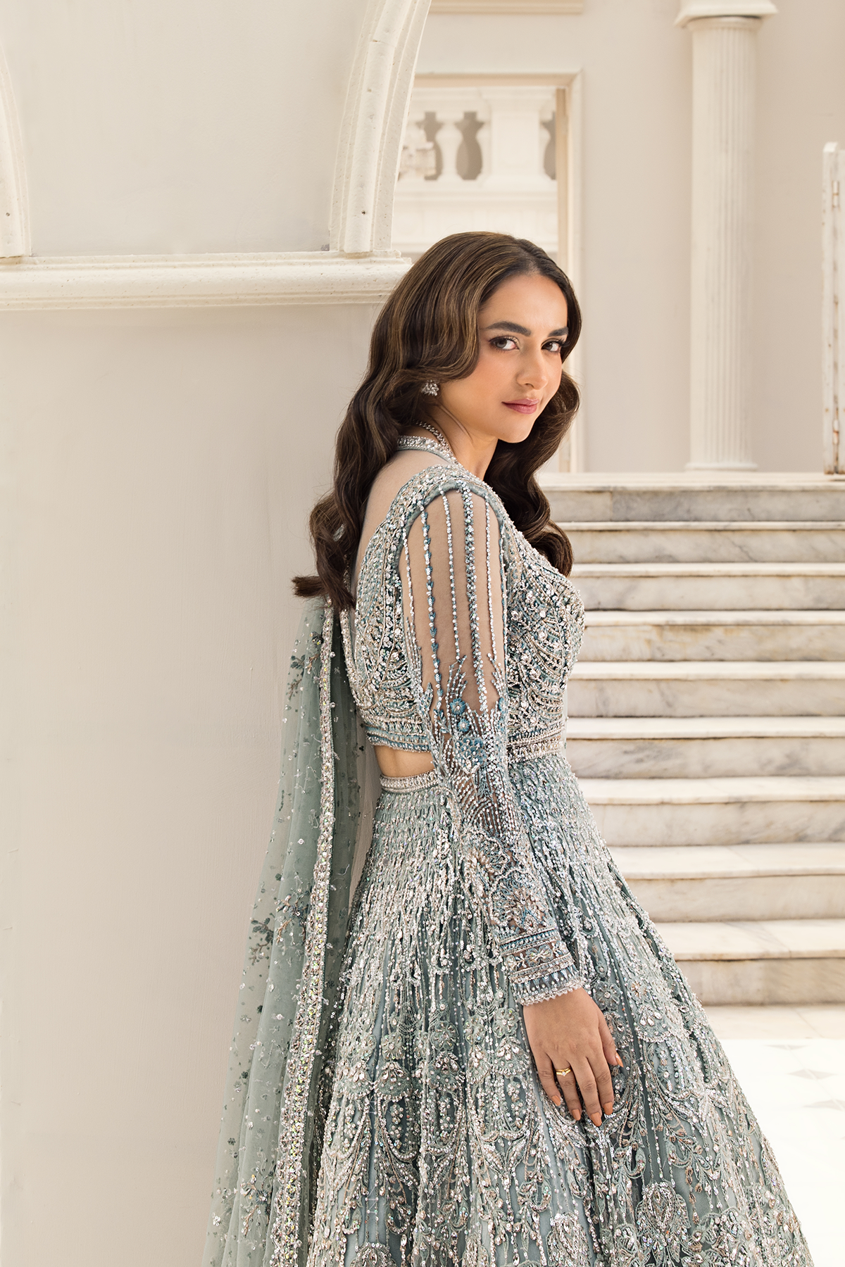 ERUM KHAN IRIS UN STITCHED COLLECTION 25 - MINTY BREEZE - Image 3