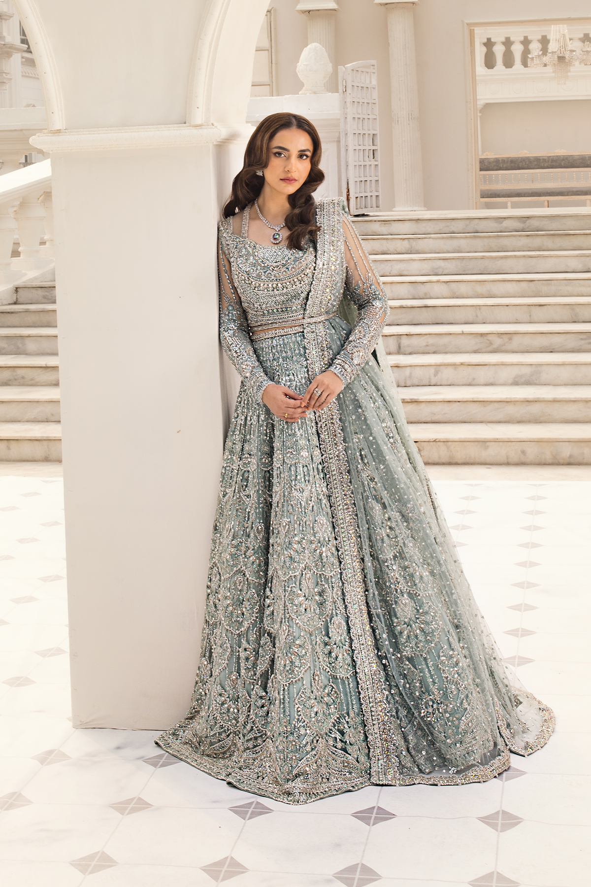 ERUM KHAN IRIS UN STITCHED COLLECTION 25 - MINTY BREEZE
