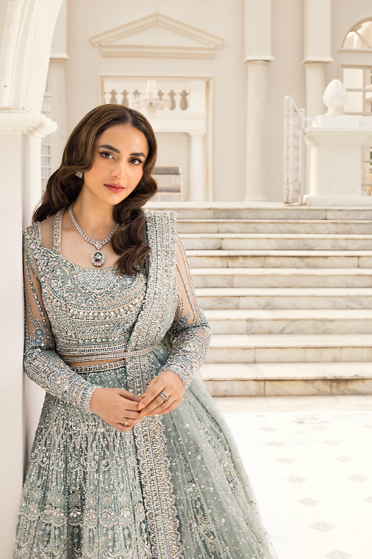 ERUM KHAN IRIS UN STITCHED COLLECTION 25 - MINTY BREEZE - Image 4