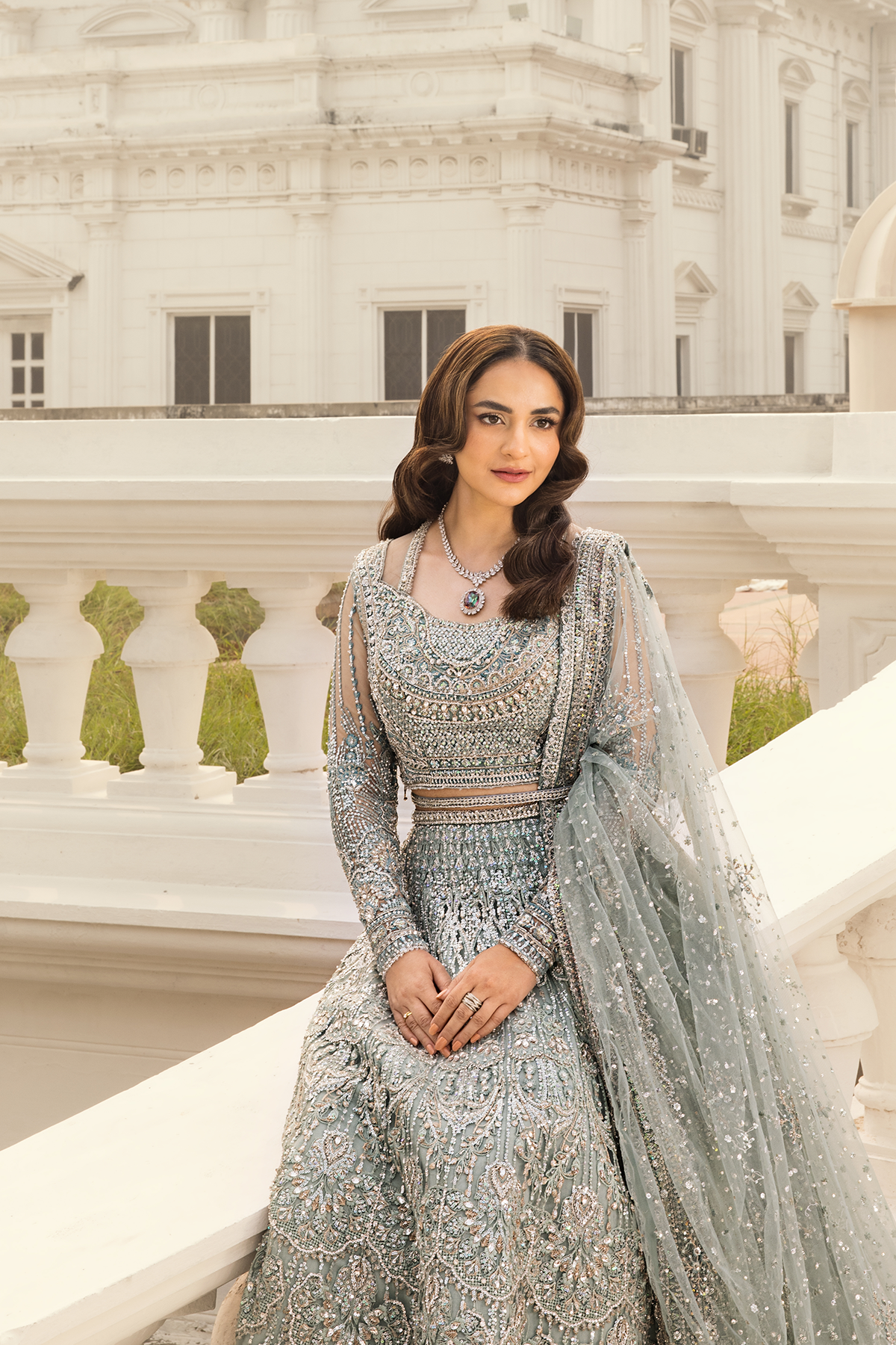 ERUM KHAN IRIS UN STITCHED COLLECTION 25 - MINTY BREEZE - Image 6