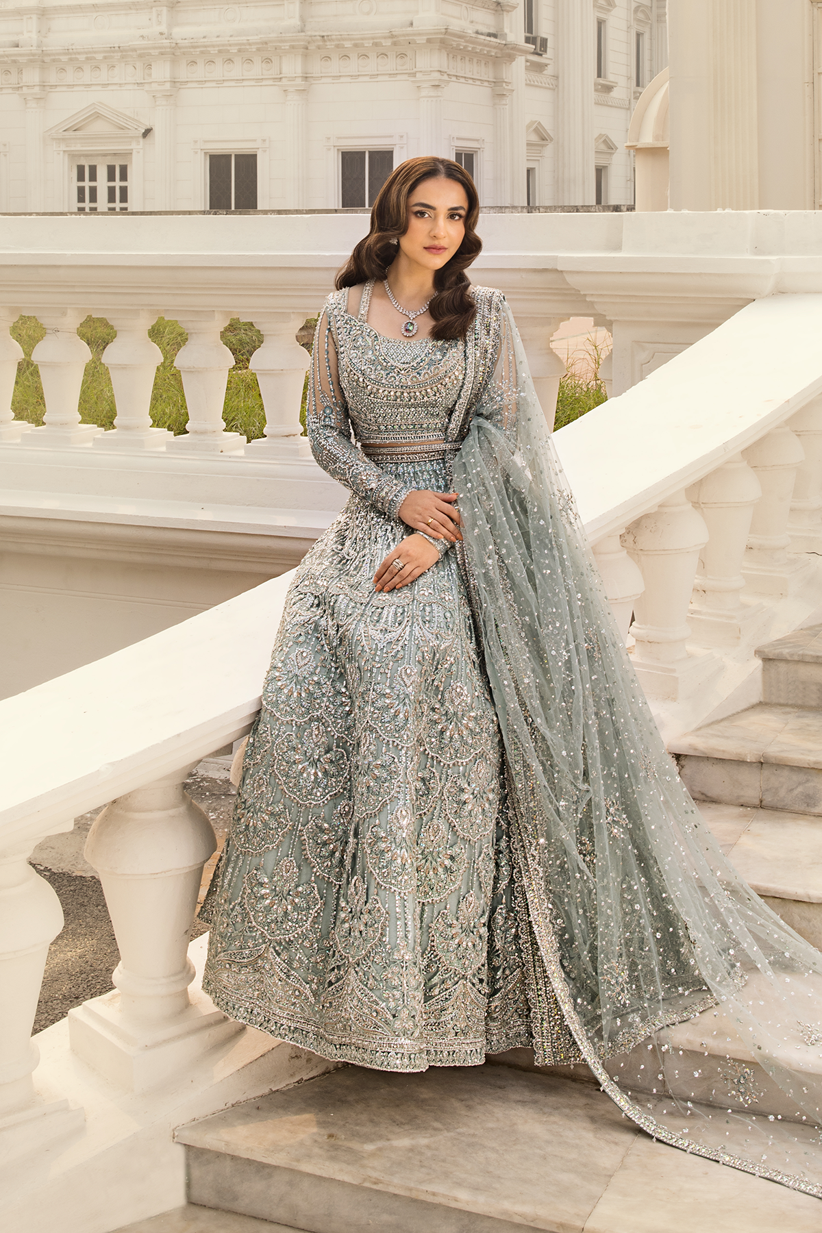 ERUM KHAN IRIS UN STITCHED COLLECTION 25 - MINTY BREEZE - Image 2