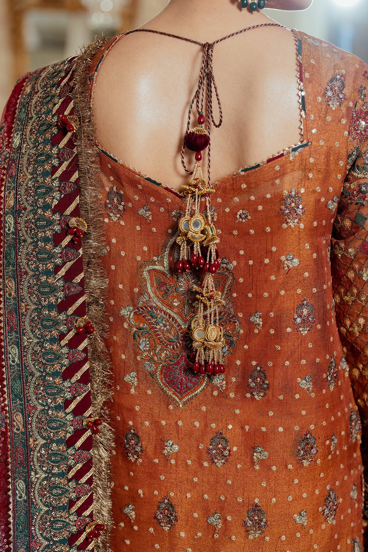 Baroque Un Stitched Collection 25 - Embroidered Net CH13-01 - Image 7