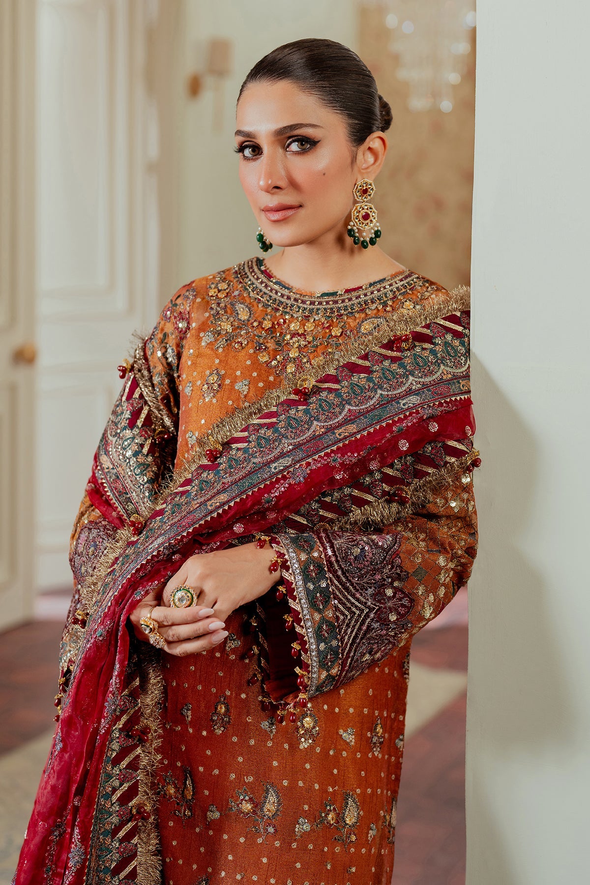 Baroque Un Stitched Collection 25 - Embroidered Net CH13-01 - Image 9