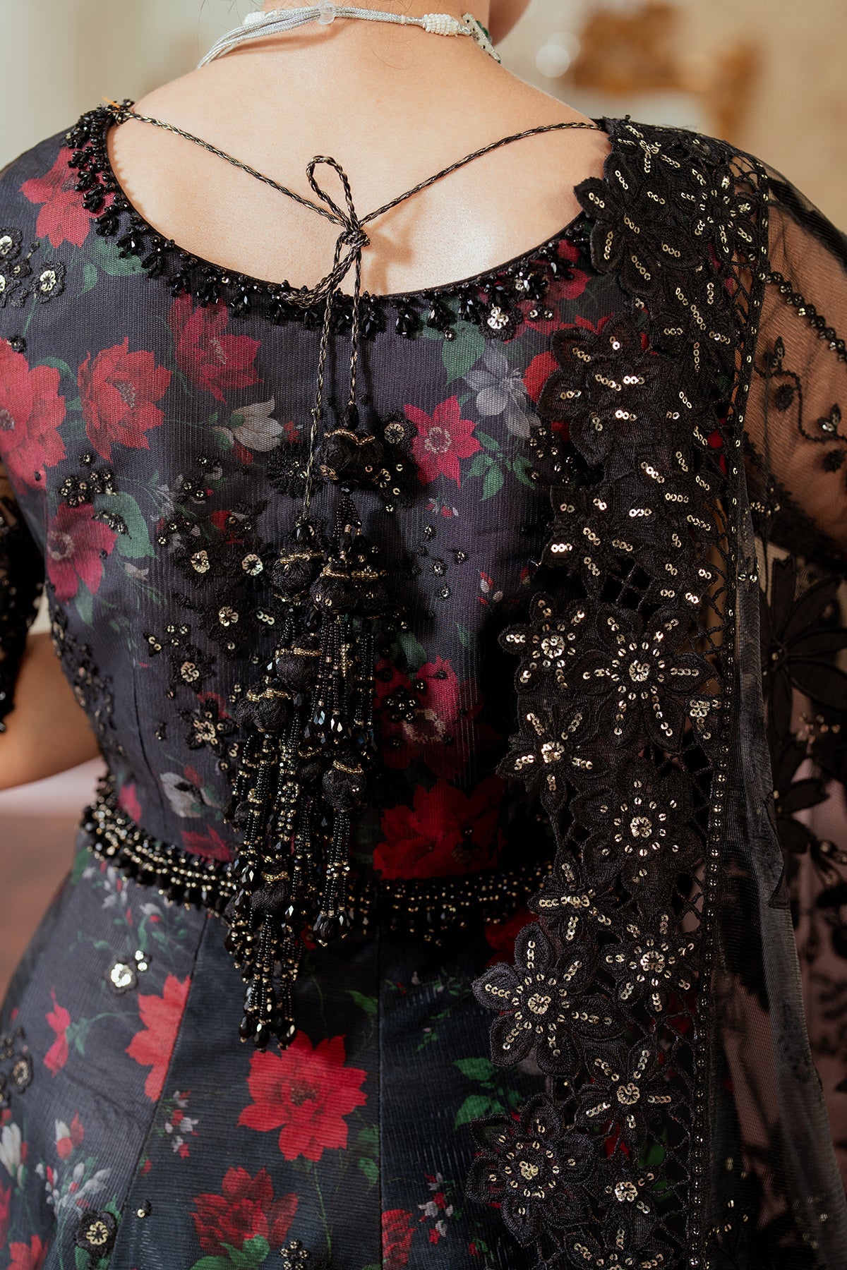 Baroque Un Stitched Collection 25 - Embroidered Net CH13-05 - Image 9
