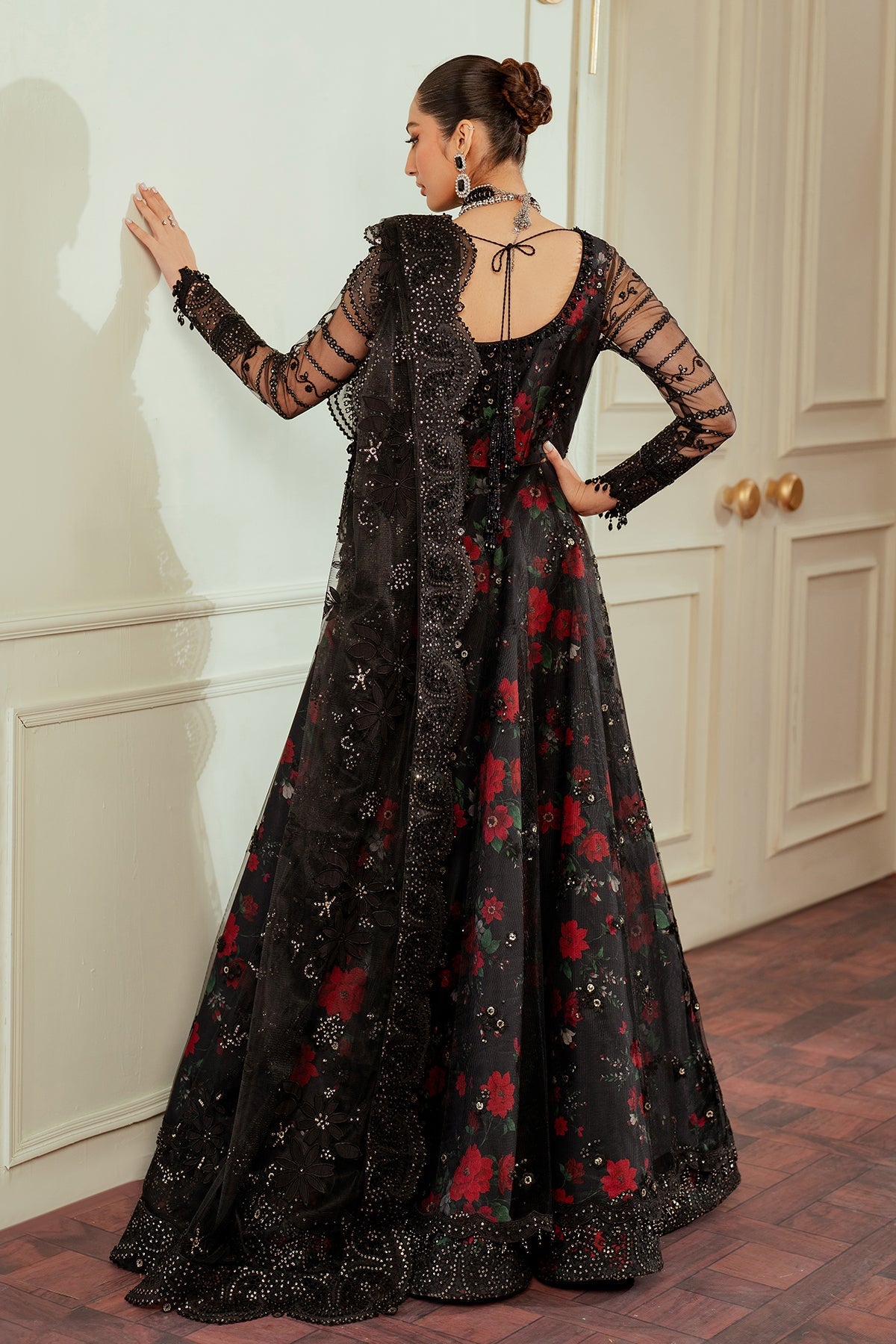Baroque Un Stitched Collection 25 - Embroidered Net CH13-05 - Image 6