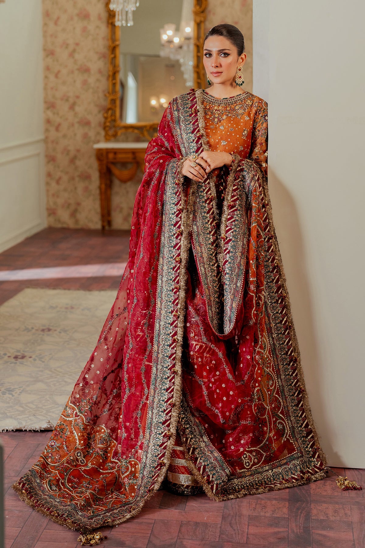 Baroque Un Stitched Collection 25 - Embroidered Net CH13-01 - Image 11