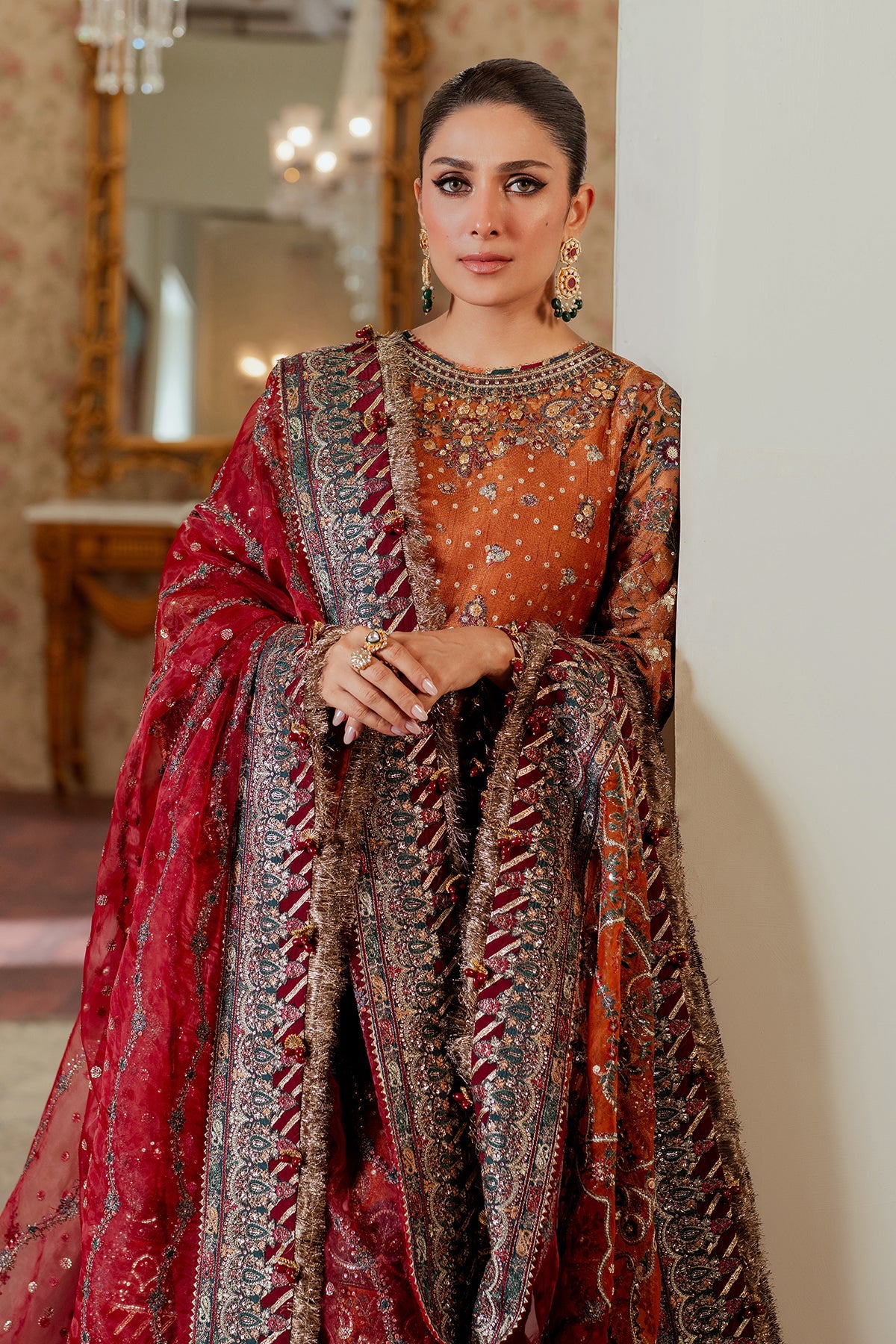 Baroque Un Stitched Collection 25 - Embroidered Net CH13-01 - Image 12