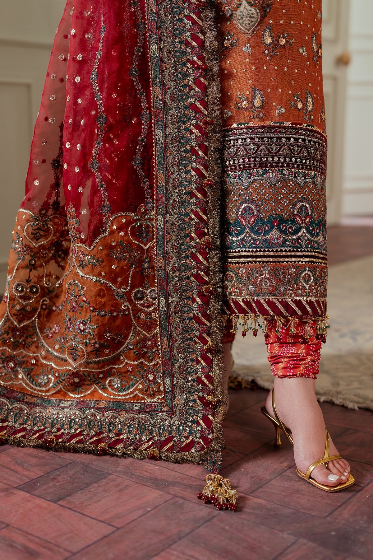 Baroque Un Stitched Collection 25 - Embroidered Net CH13-01 - Image 13