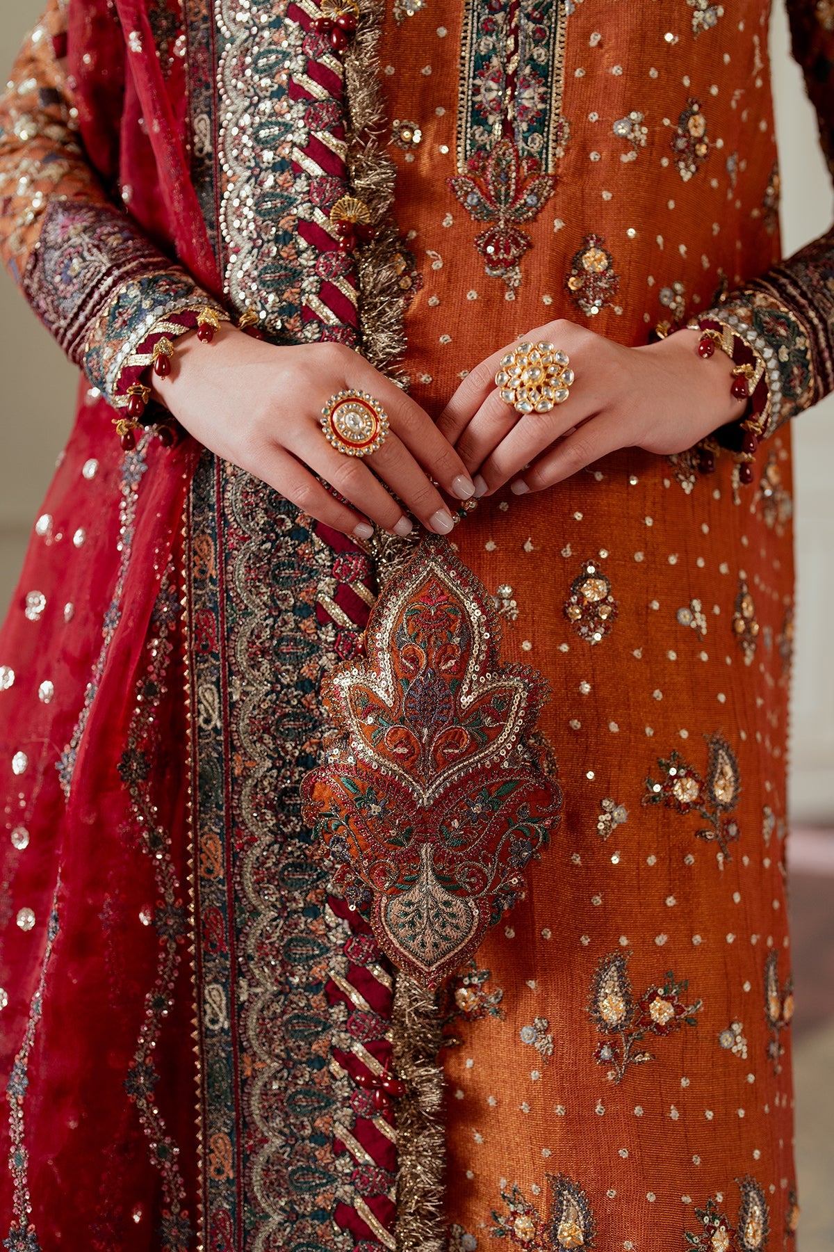 Baroque Un Stitched Collection 25 - Embroidered Net CH13-01 - Image 14