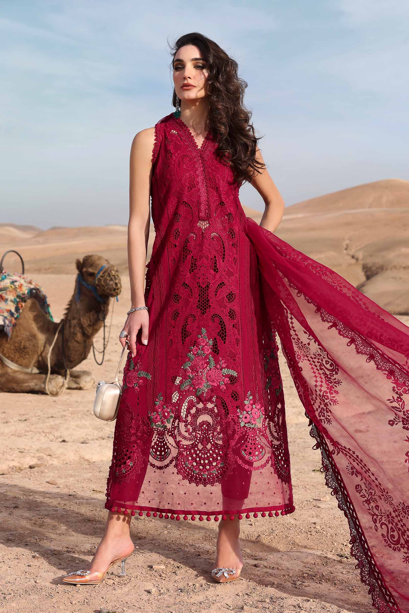 Maria B  3 Piece Unstitched Embroidered Lawn Suit | D-2504-A