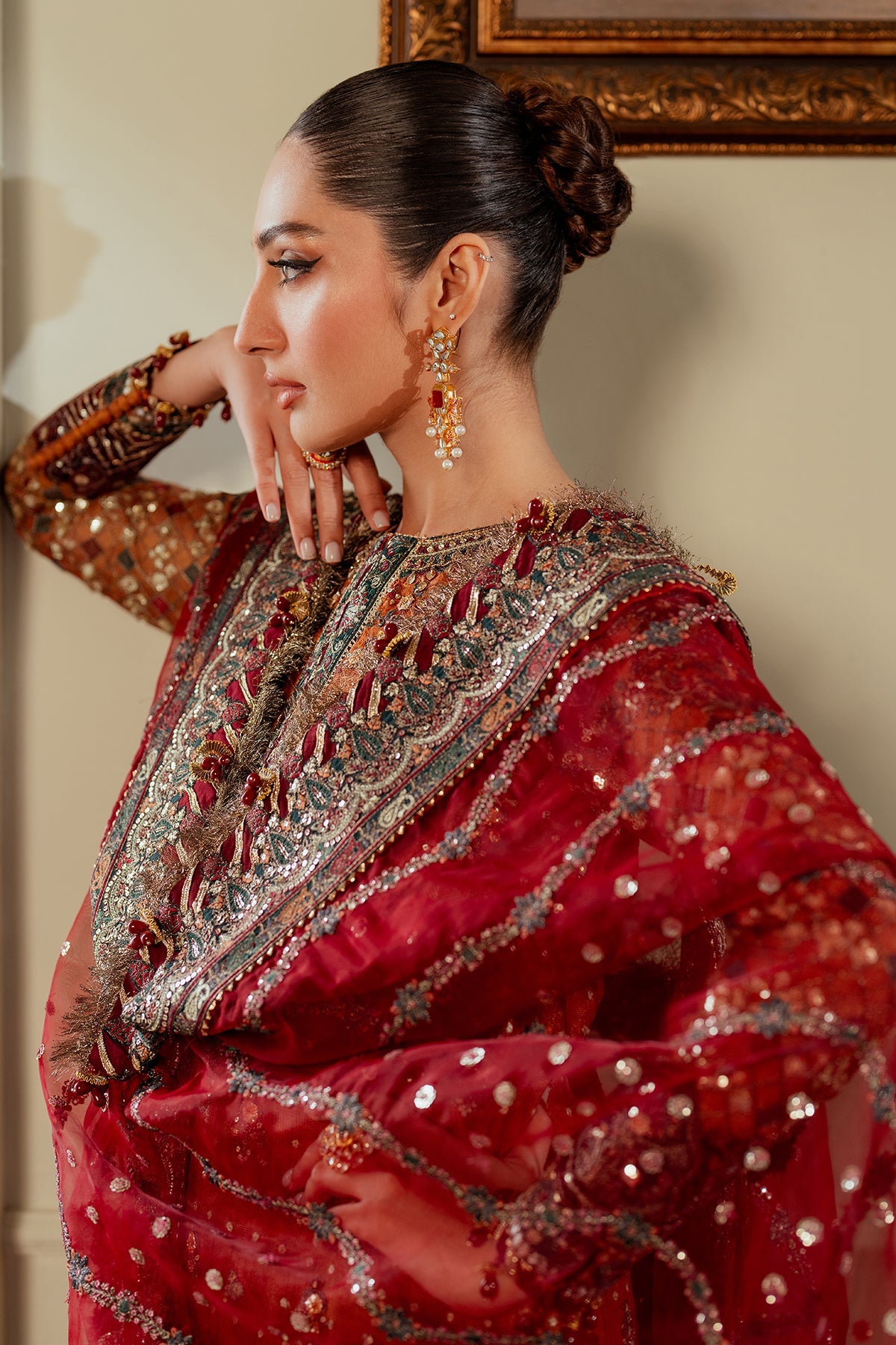 Baroque Un Stitched Collection 25 - Embroidered Net CH13-01 - Image 22