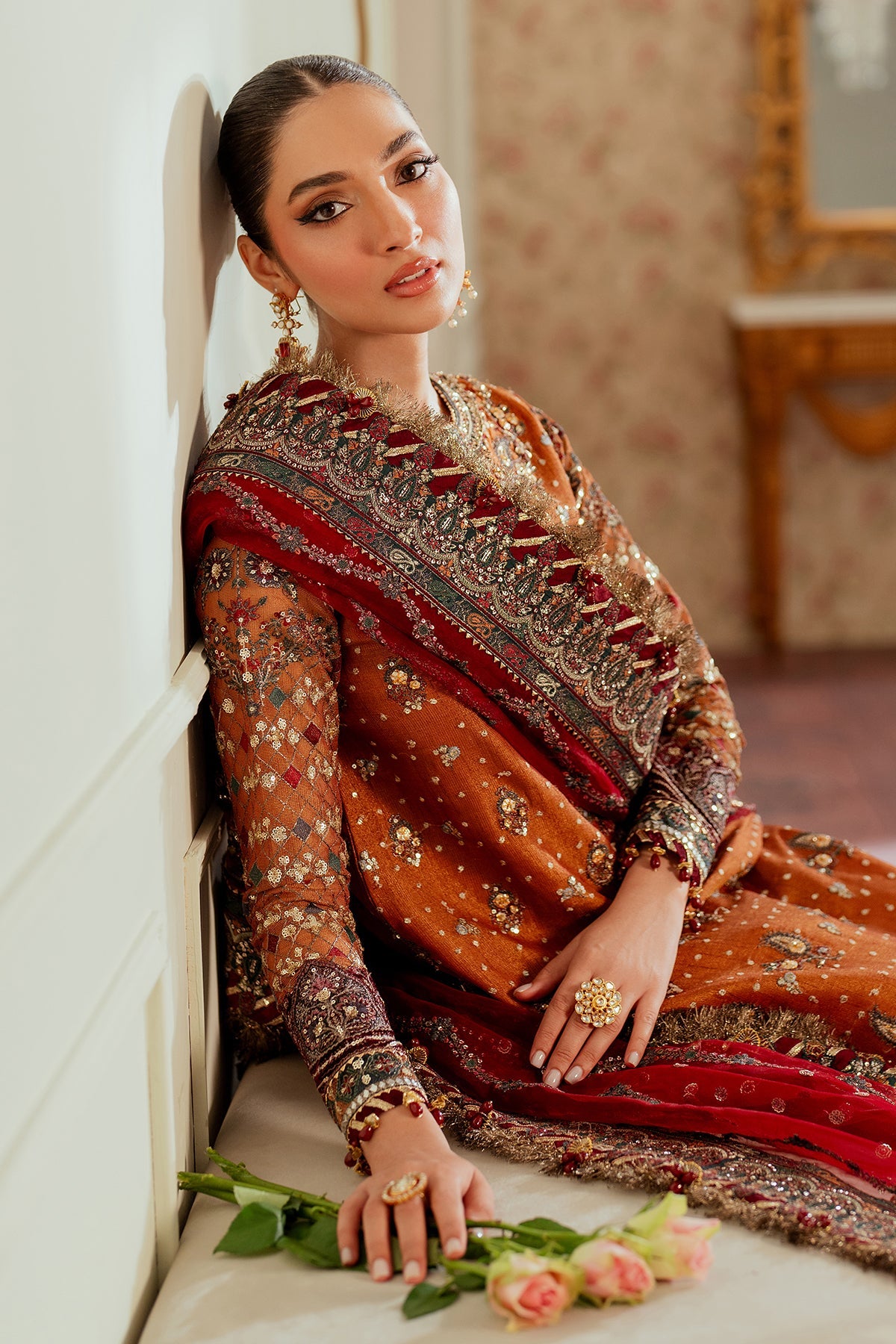 Baroque Un Stitched Collection 25 - Embroidered Net CH13-01 - Image 23