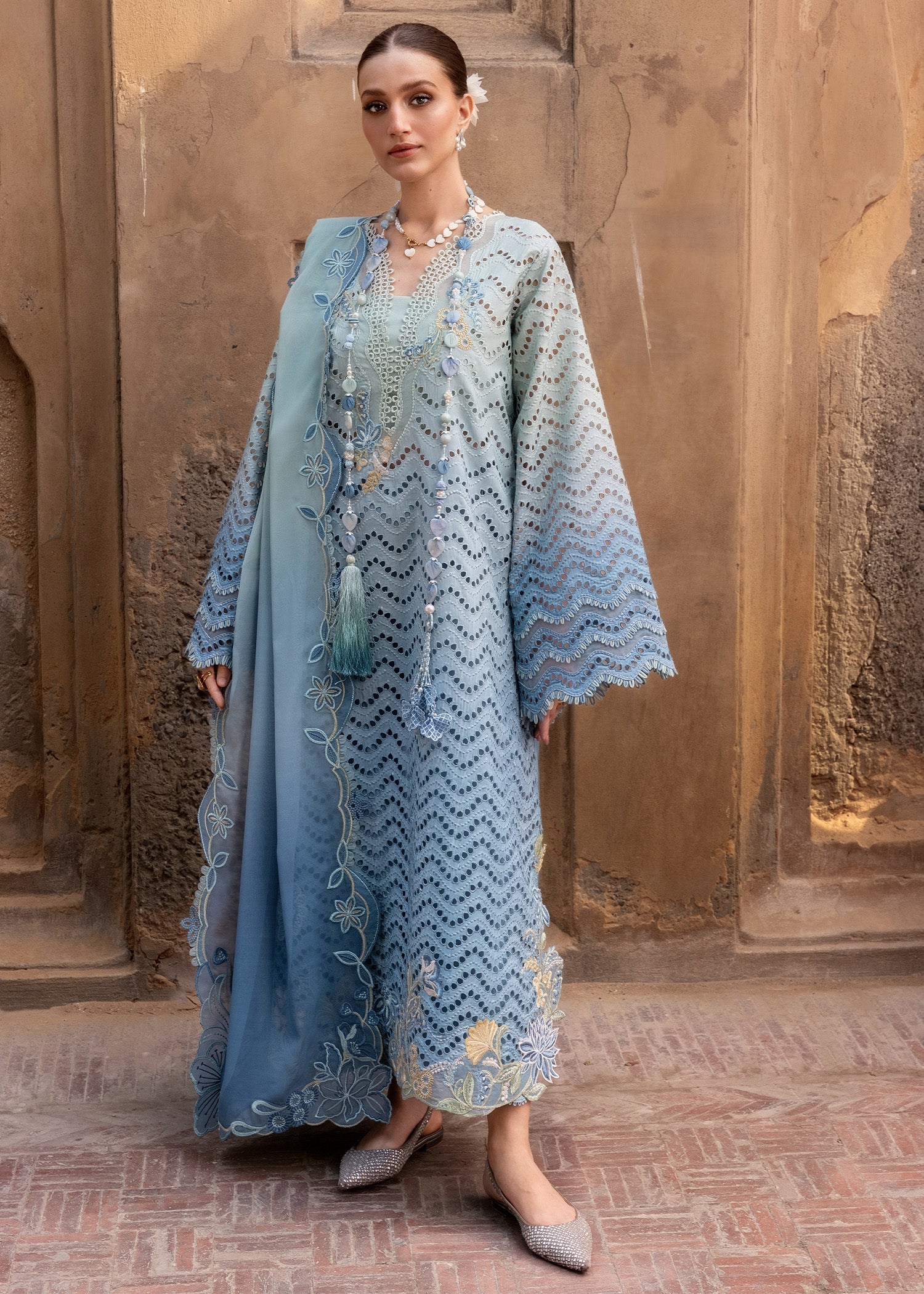 CRIMSON LUXURY LAWN UN STITCHED COLLECTION 26 - OMBRE LOVE D-8A - Image 8