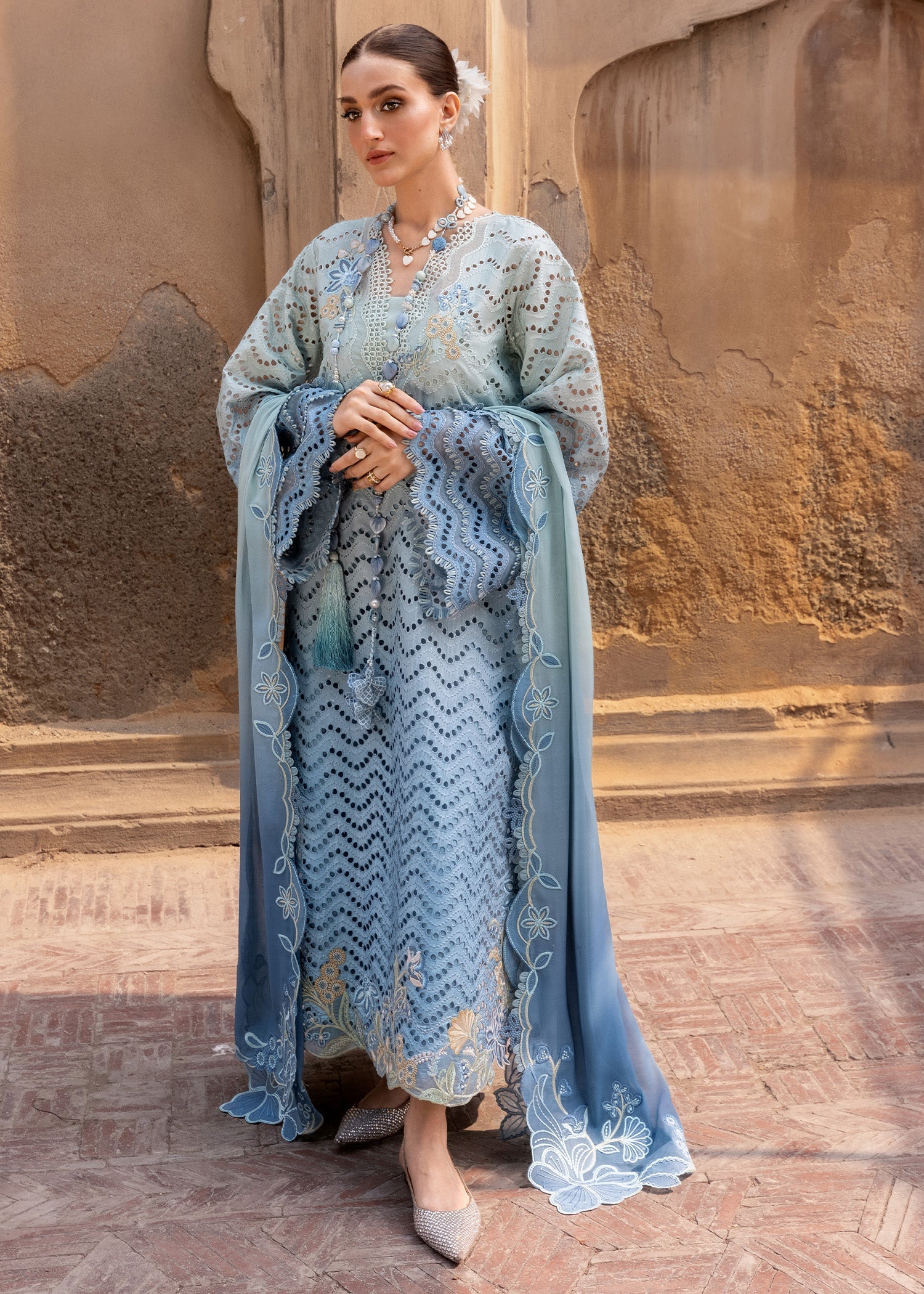 CRIMSON LUXURY LAWN UN STITCHED COLLECTION 26 - OMBRE LOVE D-8A - Image 7