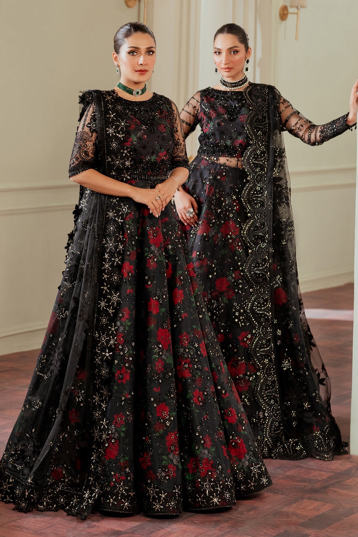 Baroque Un Stitched Collection 25 - Embroidered Net CH13-05