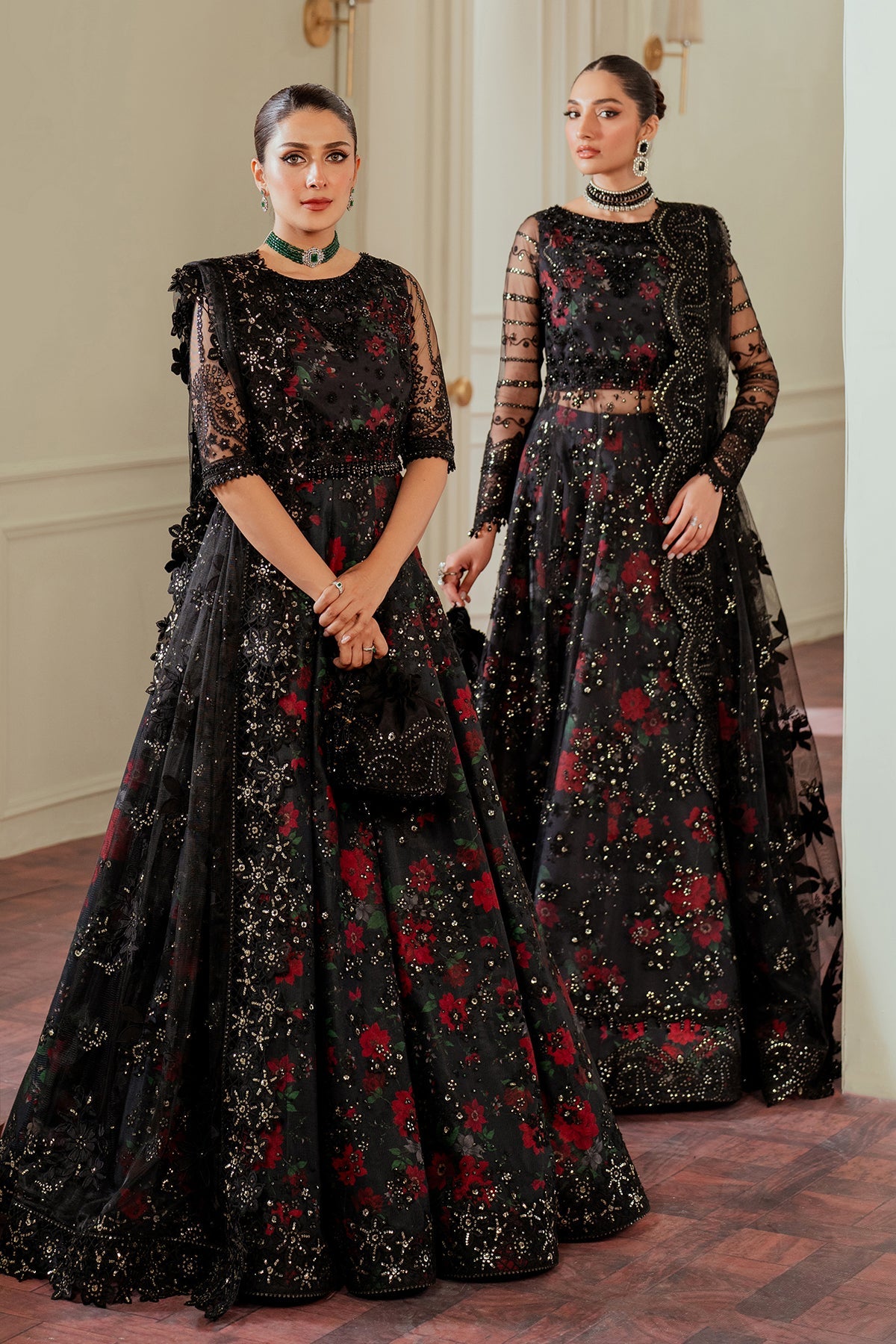 Baroque Un Stitched Collection 25 - Embroidered Net CH13-05 - Image 7