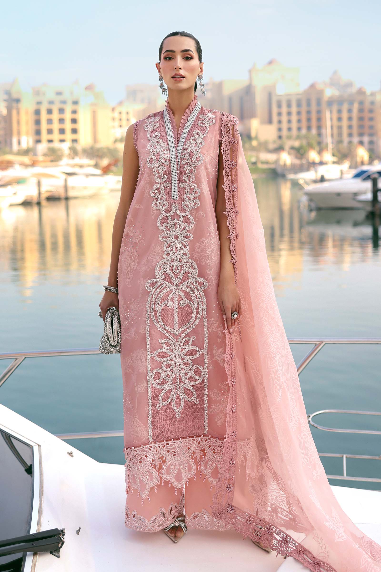 MARIA B LUXURY LAWN UN STITCHED COLLECTION 26 - D-2604-B - Image 7
