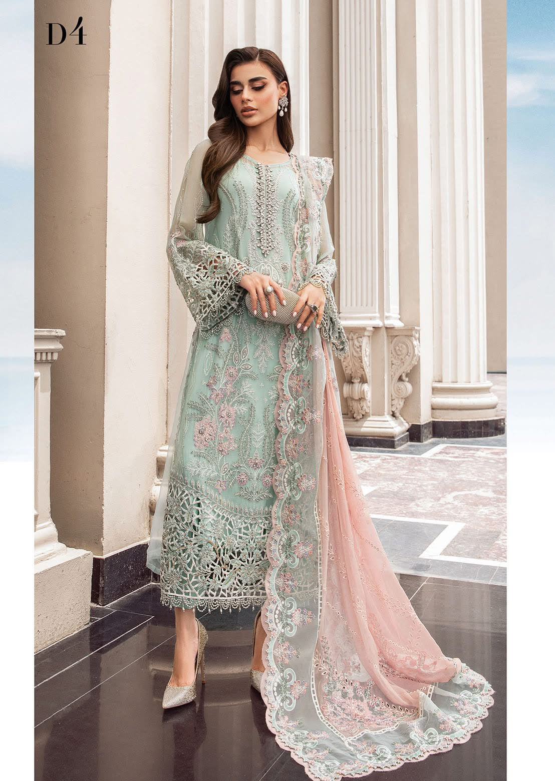 MARIA B EMBROIDERED CHIFFON UN STITCHED COLLECTION CHF-4-23