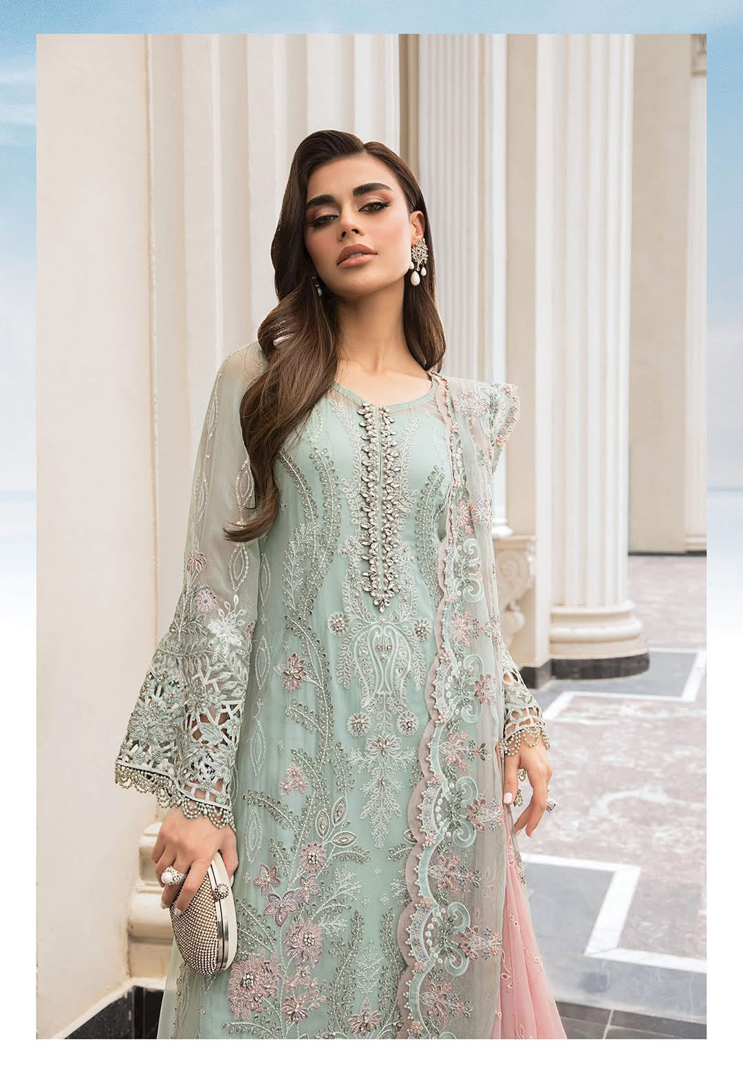 MARIA B EMBROIDERED CHIFFON UN STITCHED COLLECTION CHF-4-23 - Image 4