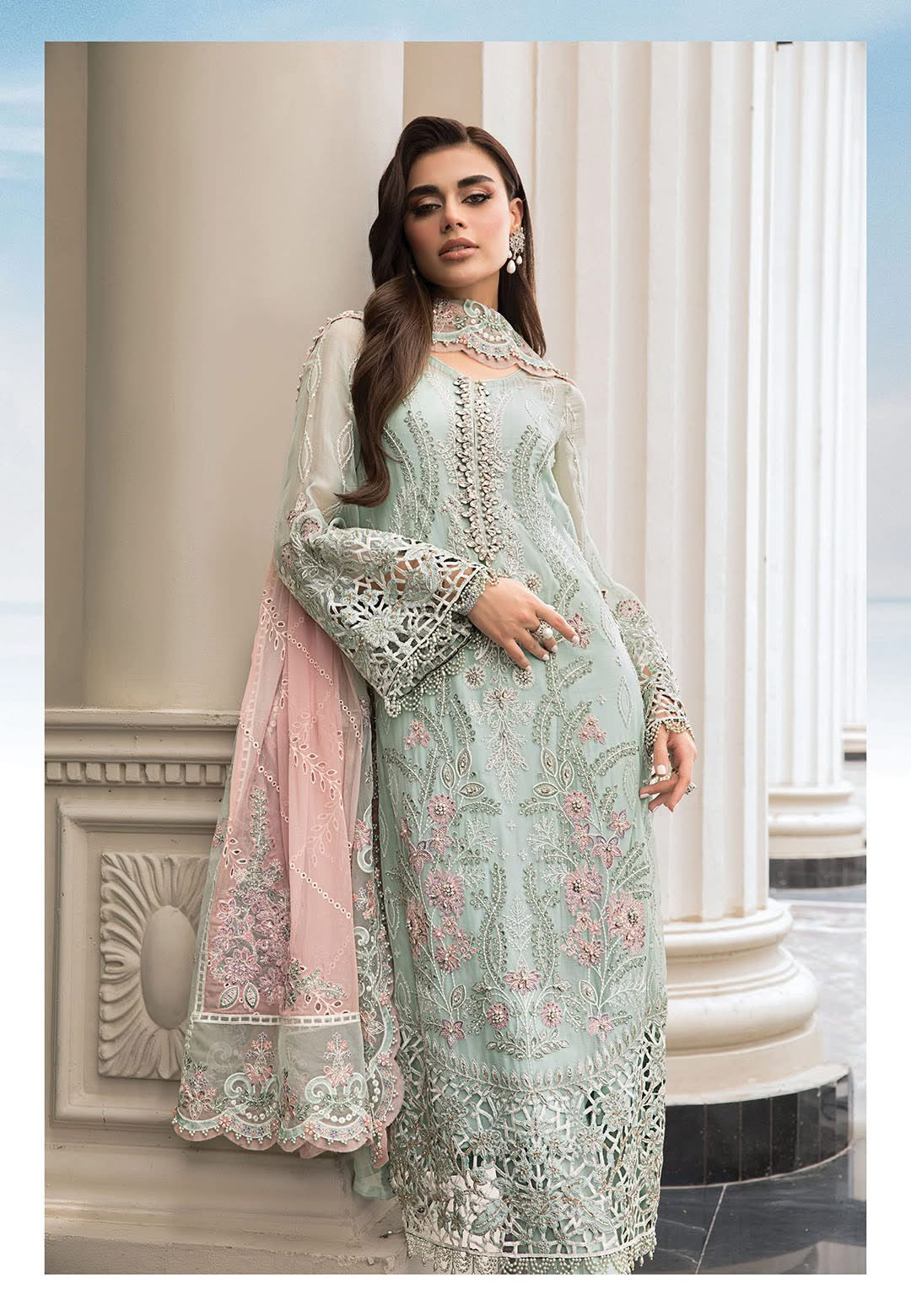 MARIA B EMBROIDERED CHIFFON UN STITCHED COLLECTION CHF-4-23 - Image 5