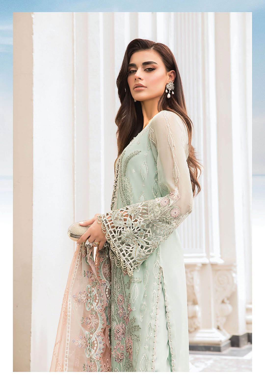 MARIA B EMBROIDERED CHIFFON UN STITCHED COLLECTION CHF-4-23 - Image 6