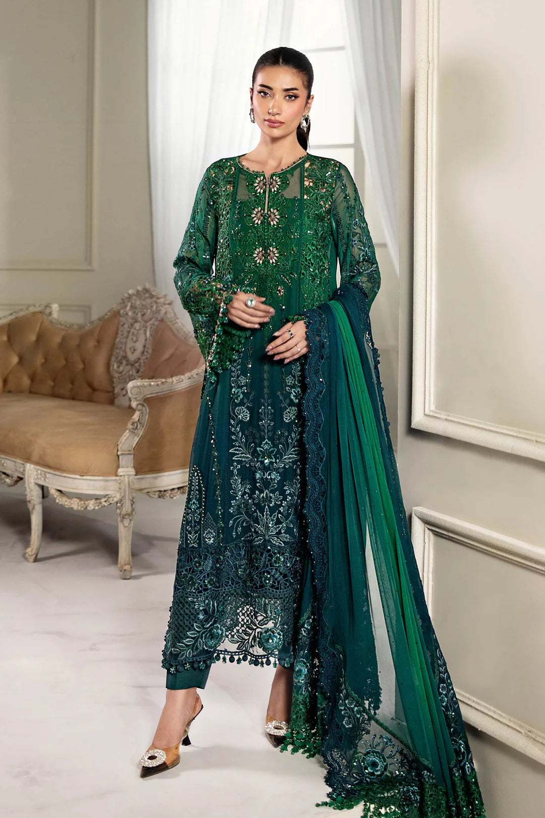 MARIA.B EMBROIDERED CHIFFON UN STITCHED COLLECTION MPC-D6-25