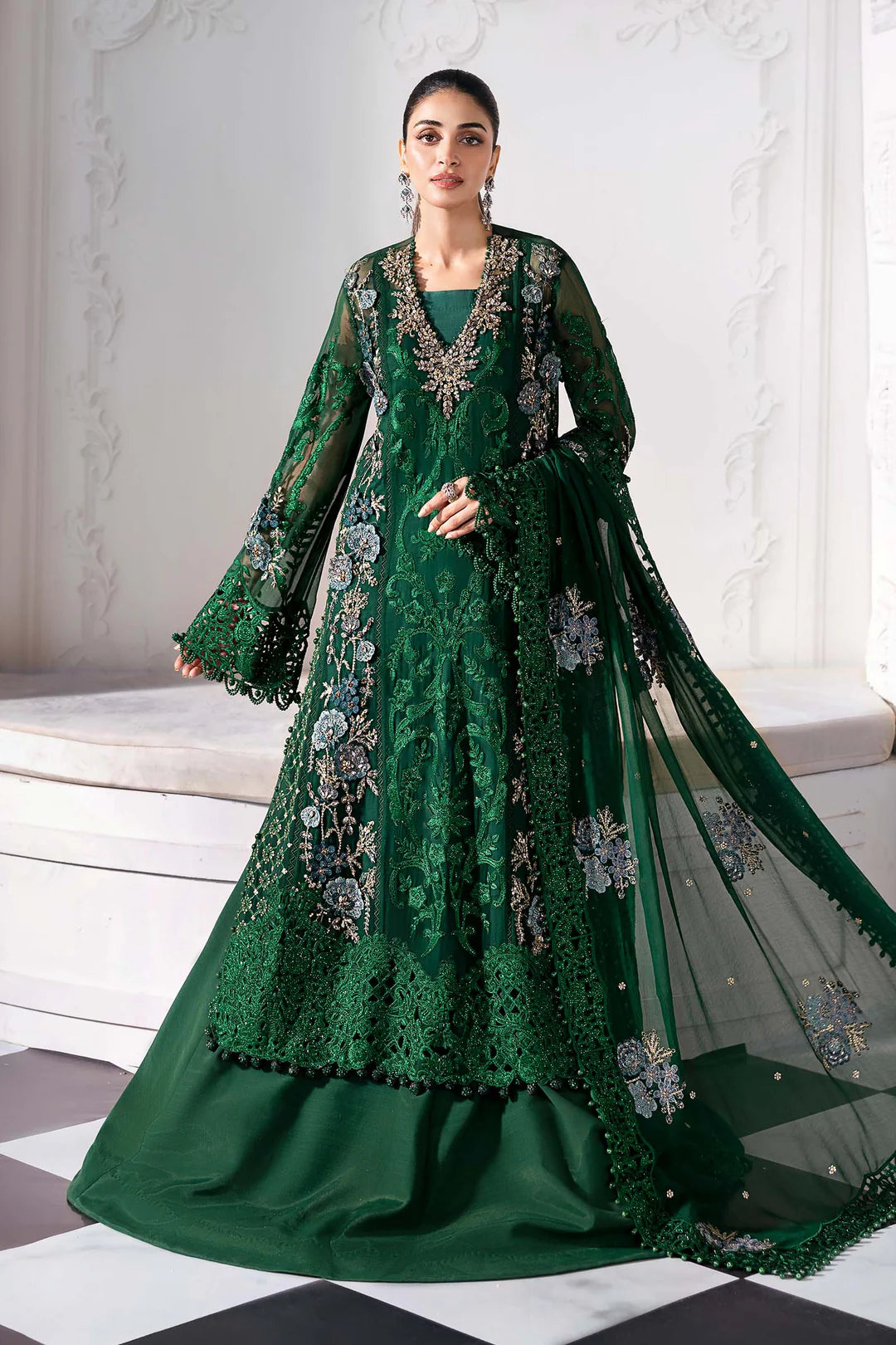 MARIA.B EMBROIDERED CHIFFON UN STITCHED COLLECTION 25 BD-3008