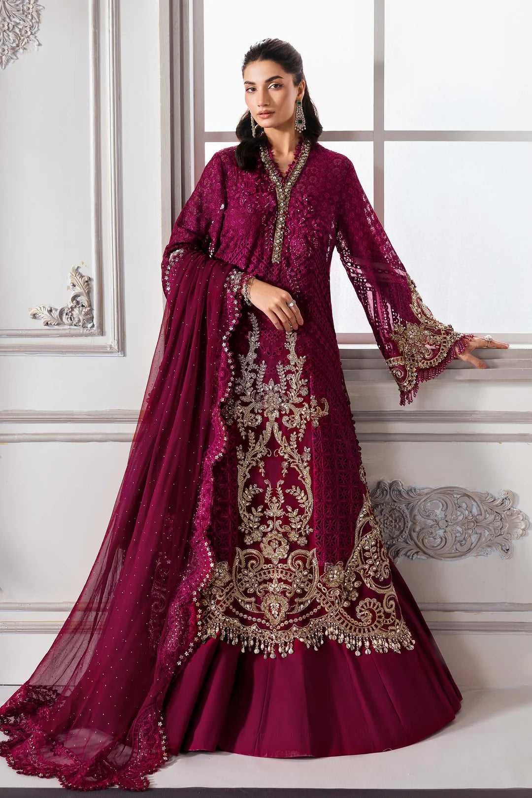 MARIA.B EMBROIDERED CHIFFON UN STITCHED COLLECTION 25 FC-03-25