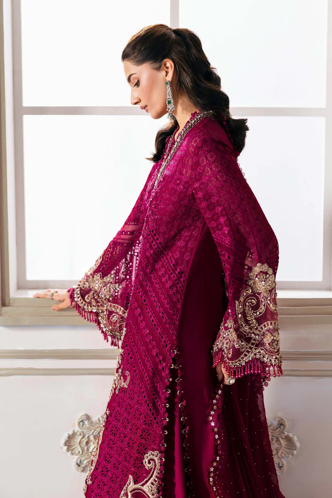 MARIA.B EMBROIDERED CHIFFON UN STITCHED COLLECTION 25 FC-03-25 - Image 2