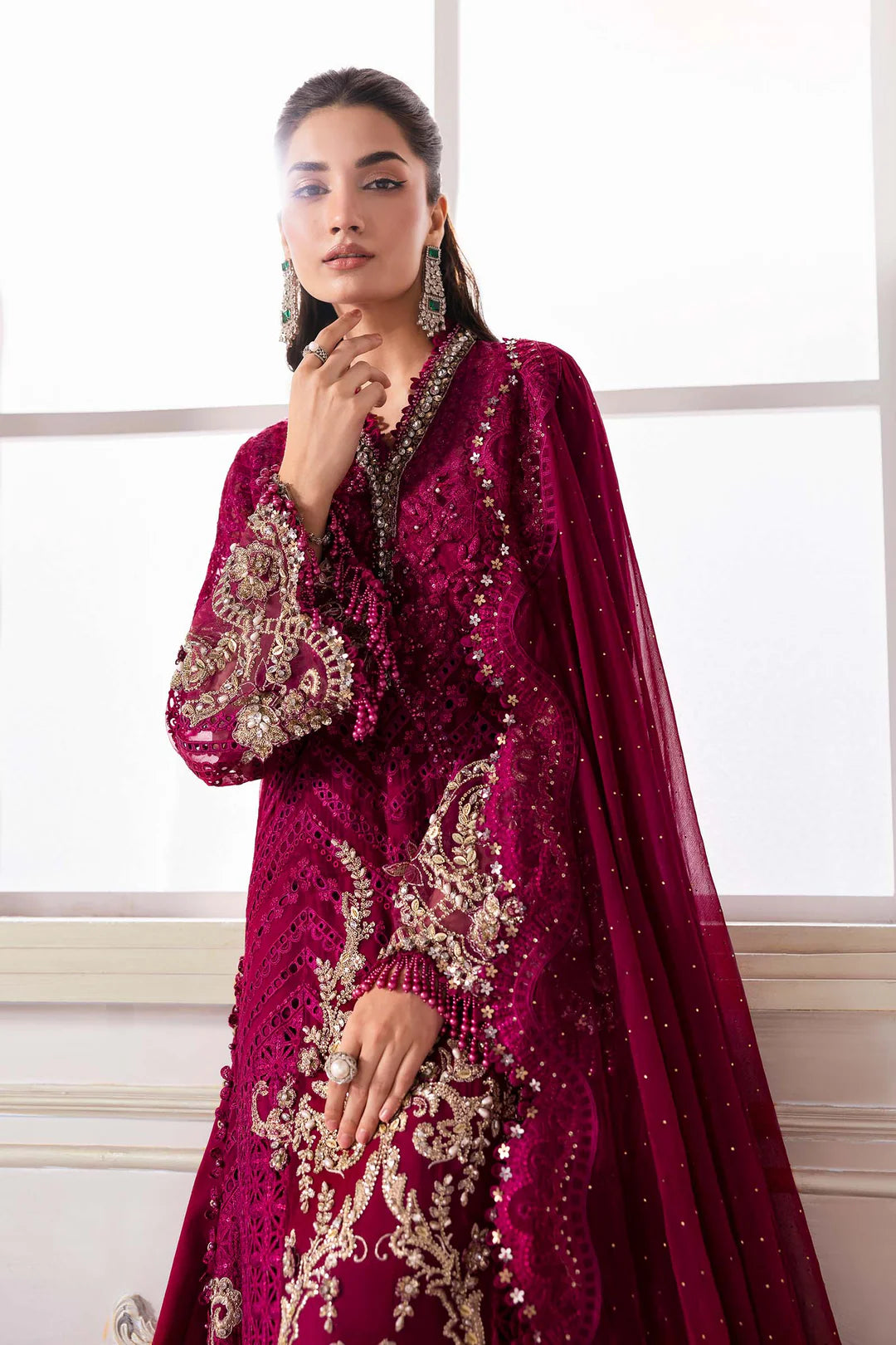 MARIA.B EMBROIDERED CHIFFON UN STITCHED COLLECTION 25 FC-03-25 - Image 4