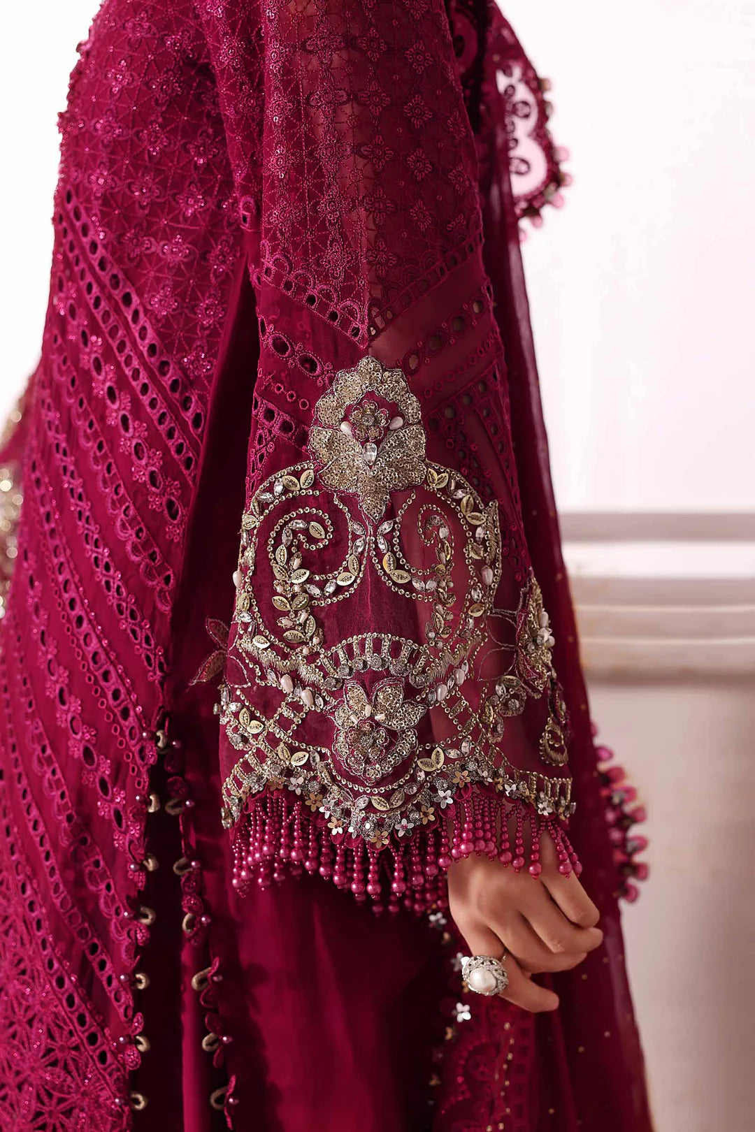 MARIA.B EMBROIDERED CHIFFON UN STITCHED COLLECTION 25 FC-03-25 - Image 7