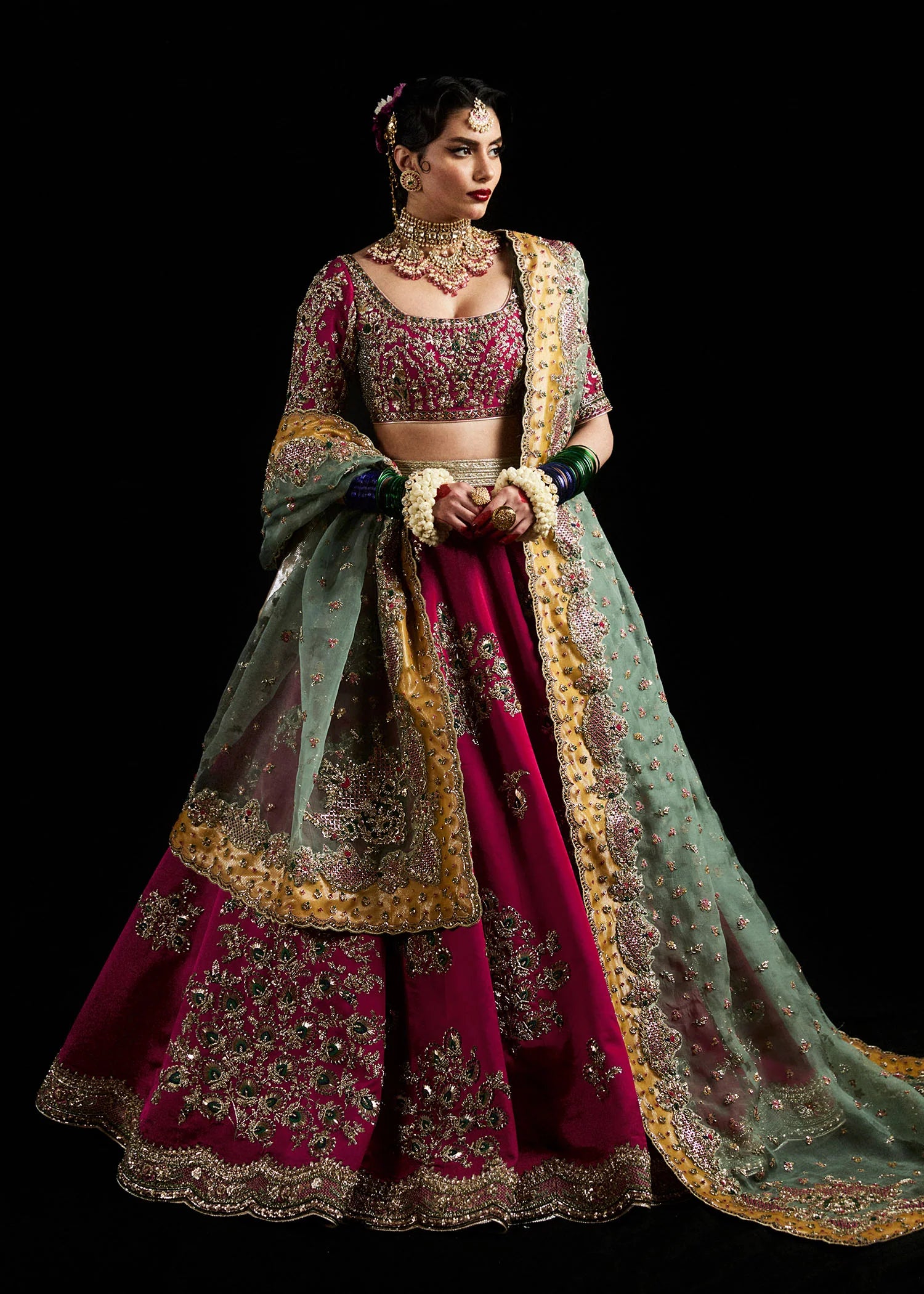 HUSSAIN REHAR UN STITCHED COLLECTION 25 - LAAL - Image 3
