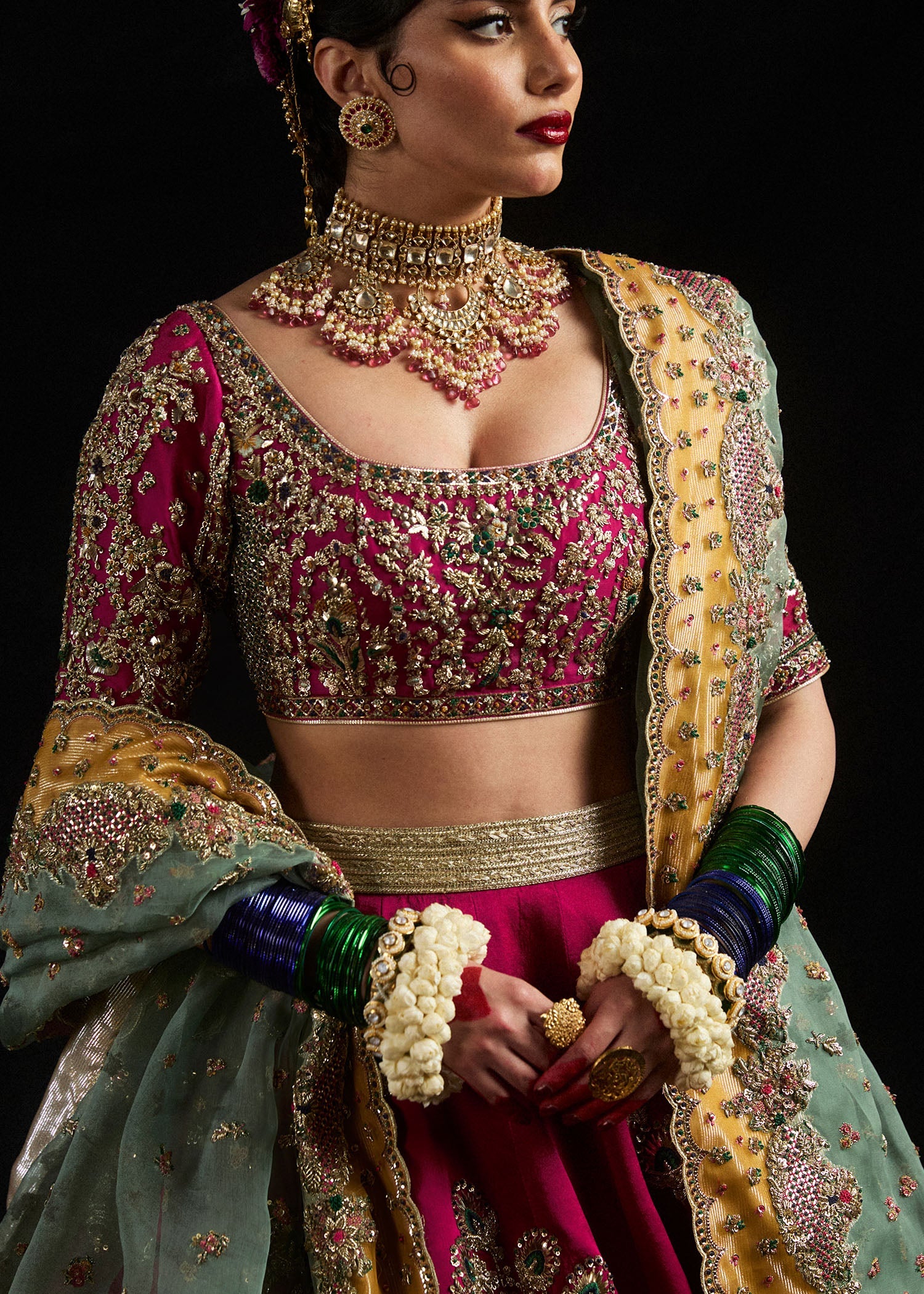 HUSSAIN REHAR UN STITCHED COLLECTION 25 - LAAL - Image 4