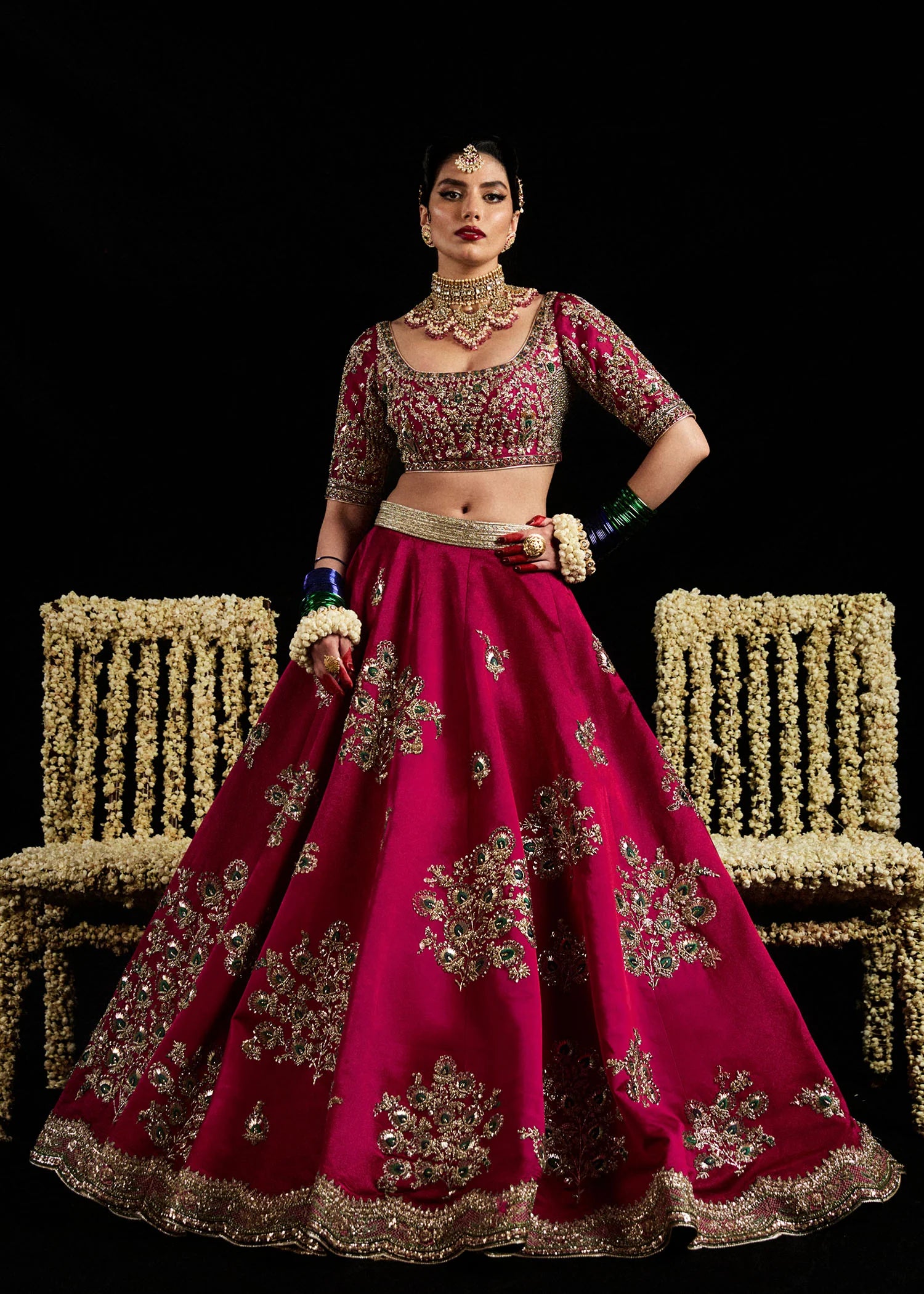 HUSSAIN REHAR UN STITCHED COLLECTION 25 - LAAL - Image 2