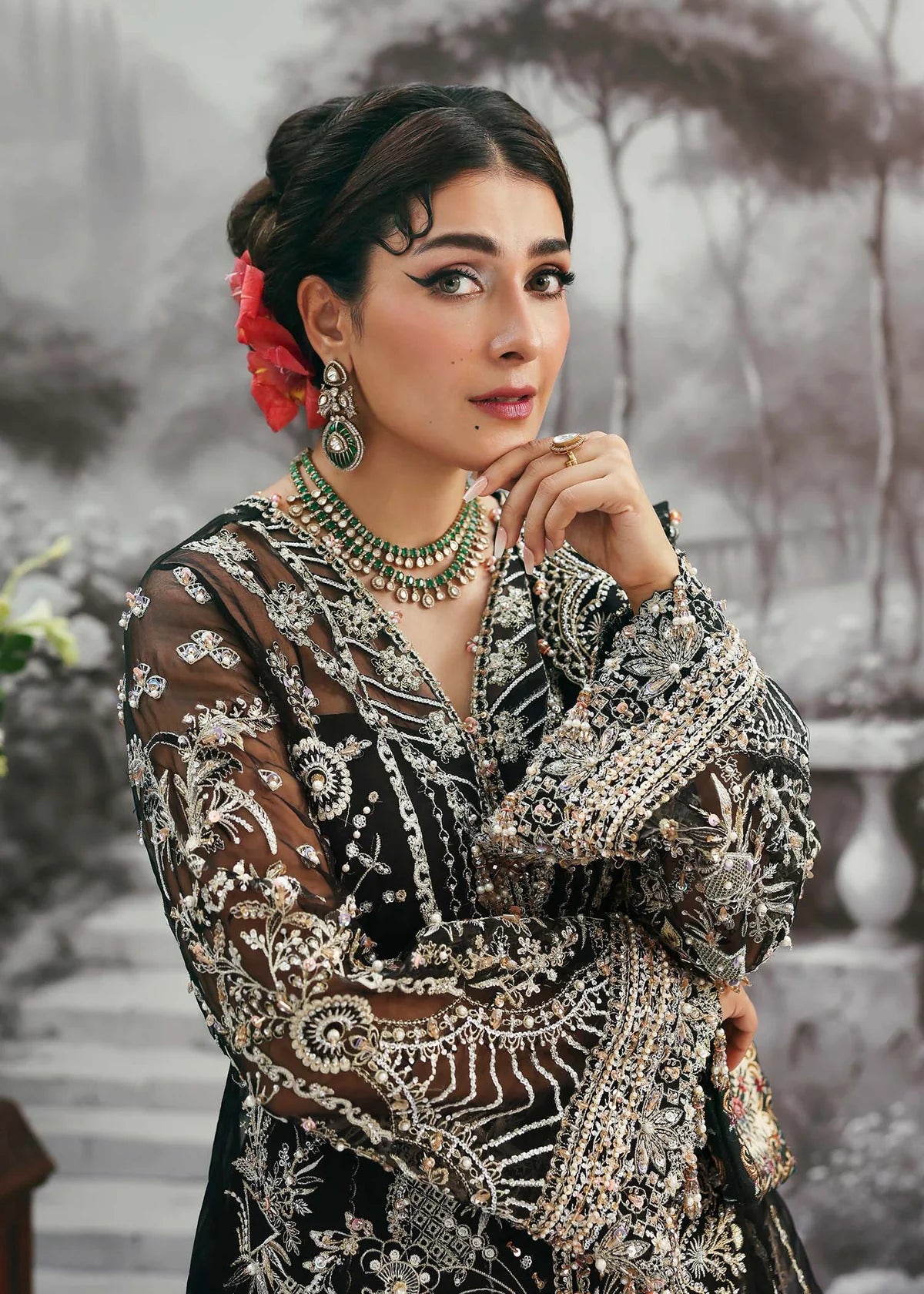 KANWAL MALIK FESTIVE UN STITCHED - HURIYA - Image 4
