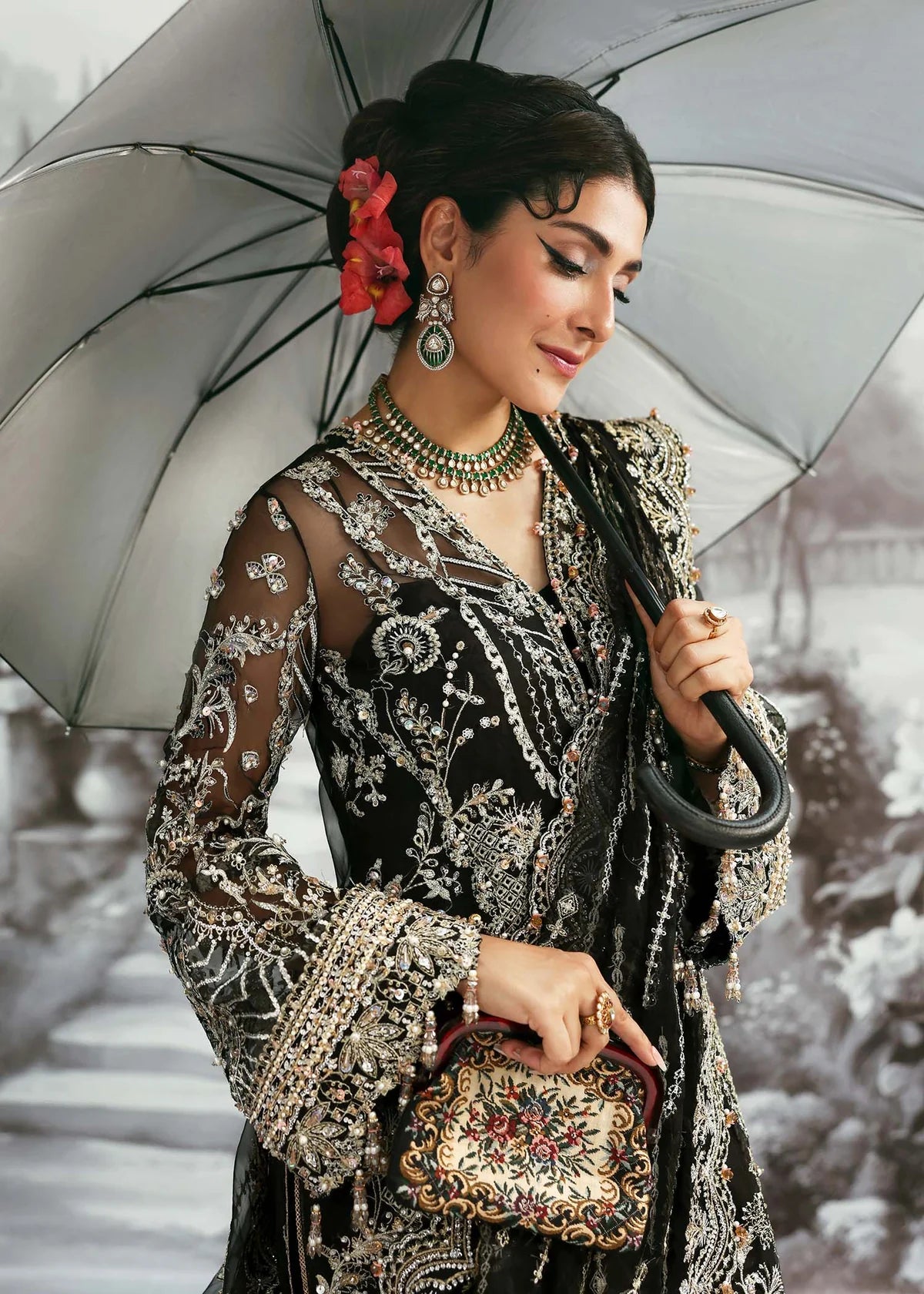 KANWAL MALIK FESTIVE UN STITCHED - HURIYA - Image 7