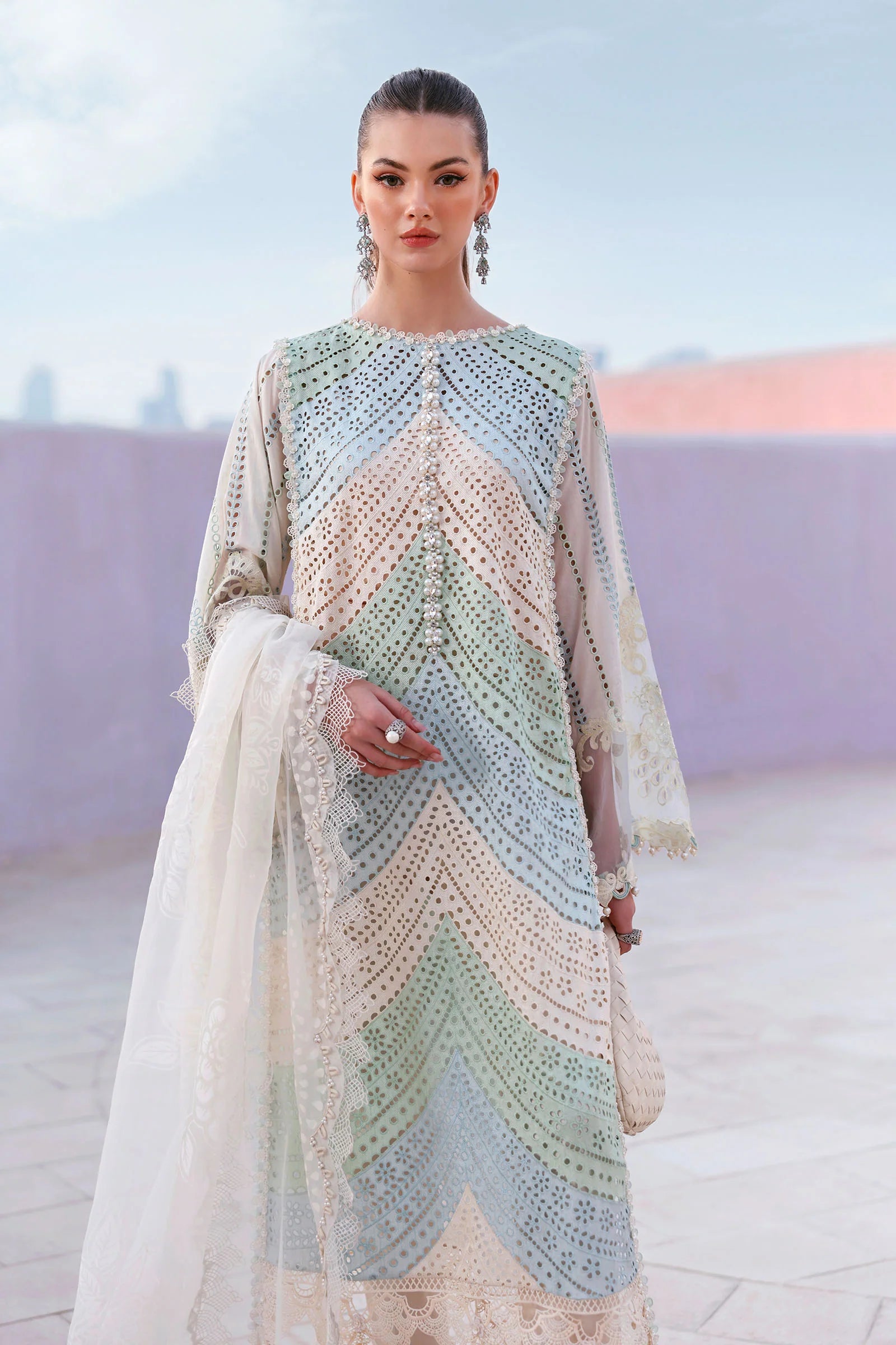 MARIA B LUXURY LAWN UNSTITCHED COLLECTION 26 - D-2612 A - Image 2