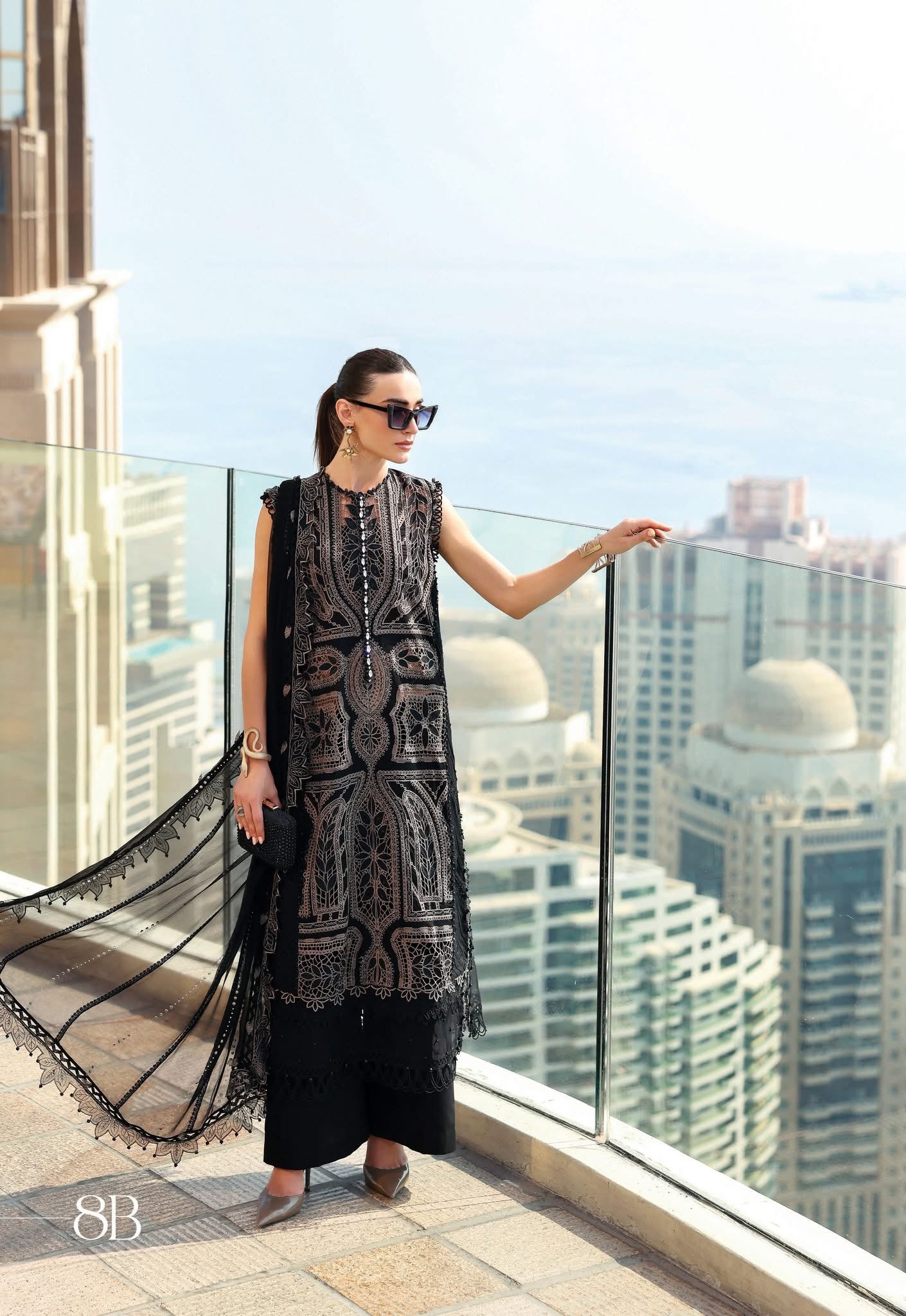 MARIA B LUXURY LAWN UN STITCHED COLLECTION 26 - D-2608-B